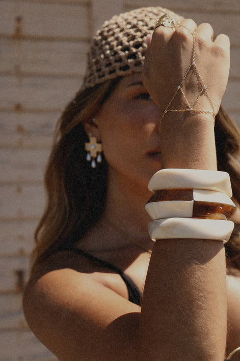 PALM TREE BANGLE BRACELET