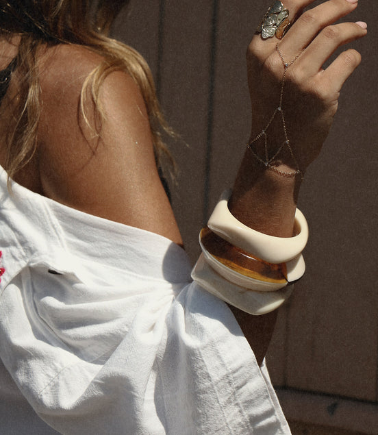 PALM TREE BANGLE BRACELET